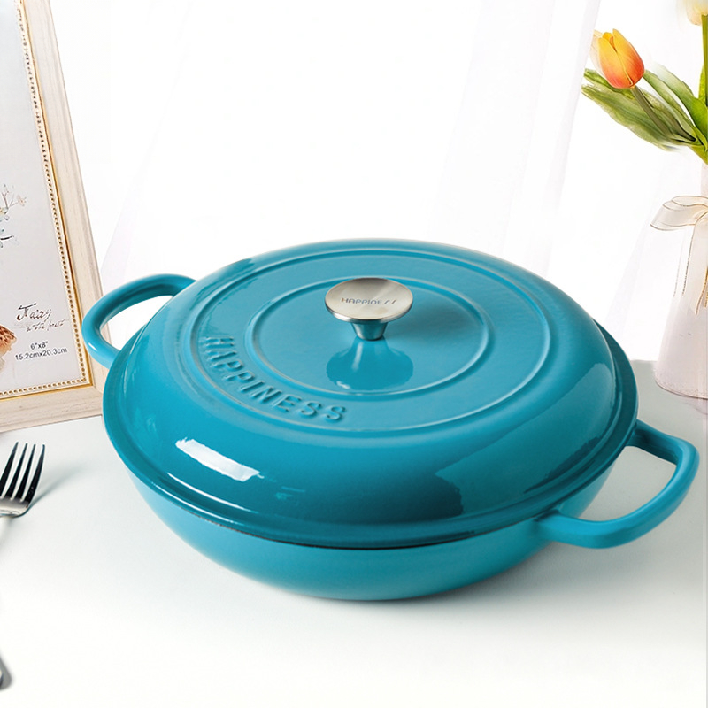 Dutch Oven Enamel - Multifunctionele Gietijzeren Stoofpot Varken Ijzer Emaille