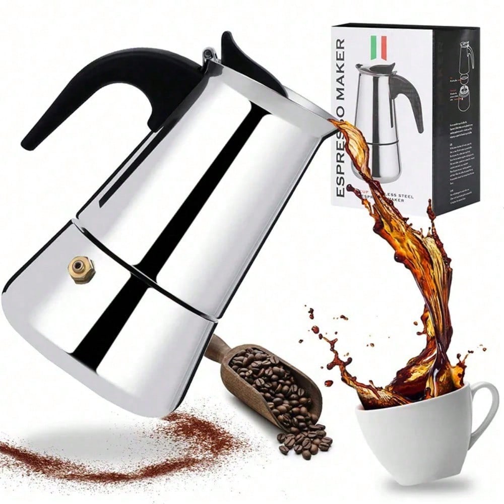 Home Cooking Appliances - 12Cup Koffiezetapparaat Rvs Espresso Maker 600ML