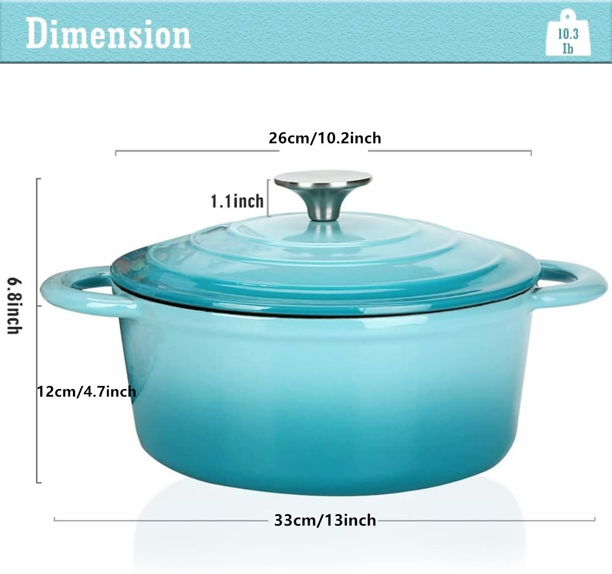 26 Cm Geëmailleerde Gietijzere - Dutch Oven Enamel recensie en prijs