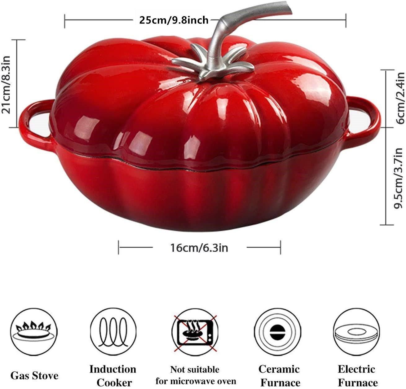 25 cm tomaat geëmailleerde gie - Dutch Oven Enamel recensie en prijs