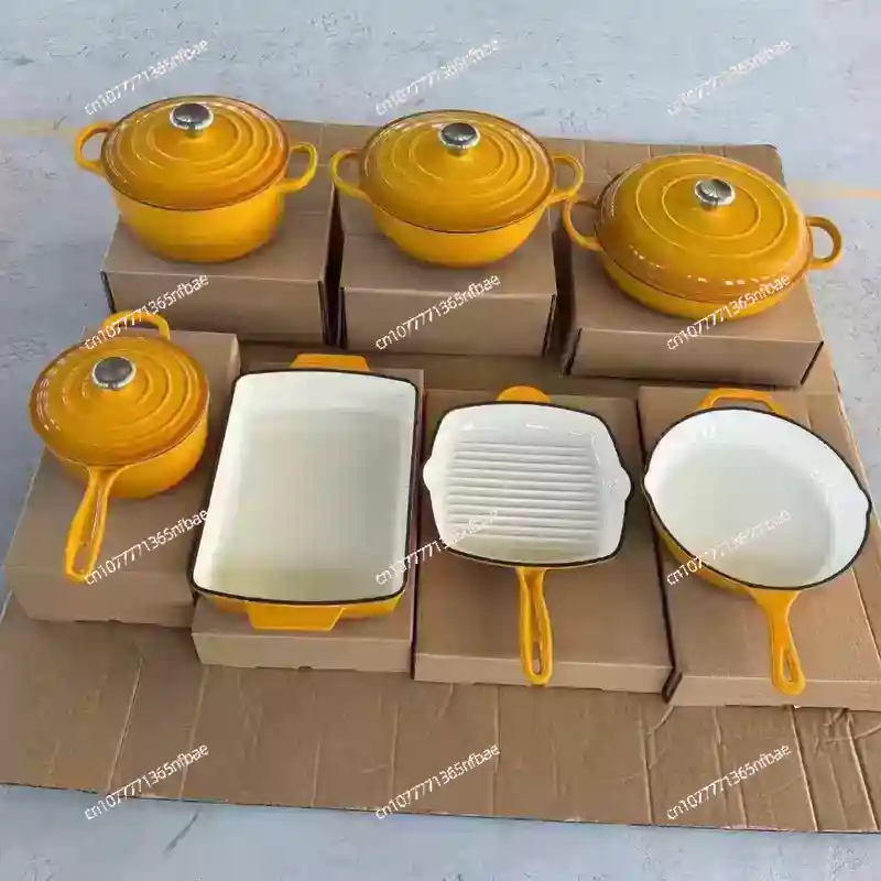 7-delige gietijzeren emaille k - Dutch Oven Enamel recensie en prijs