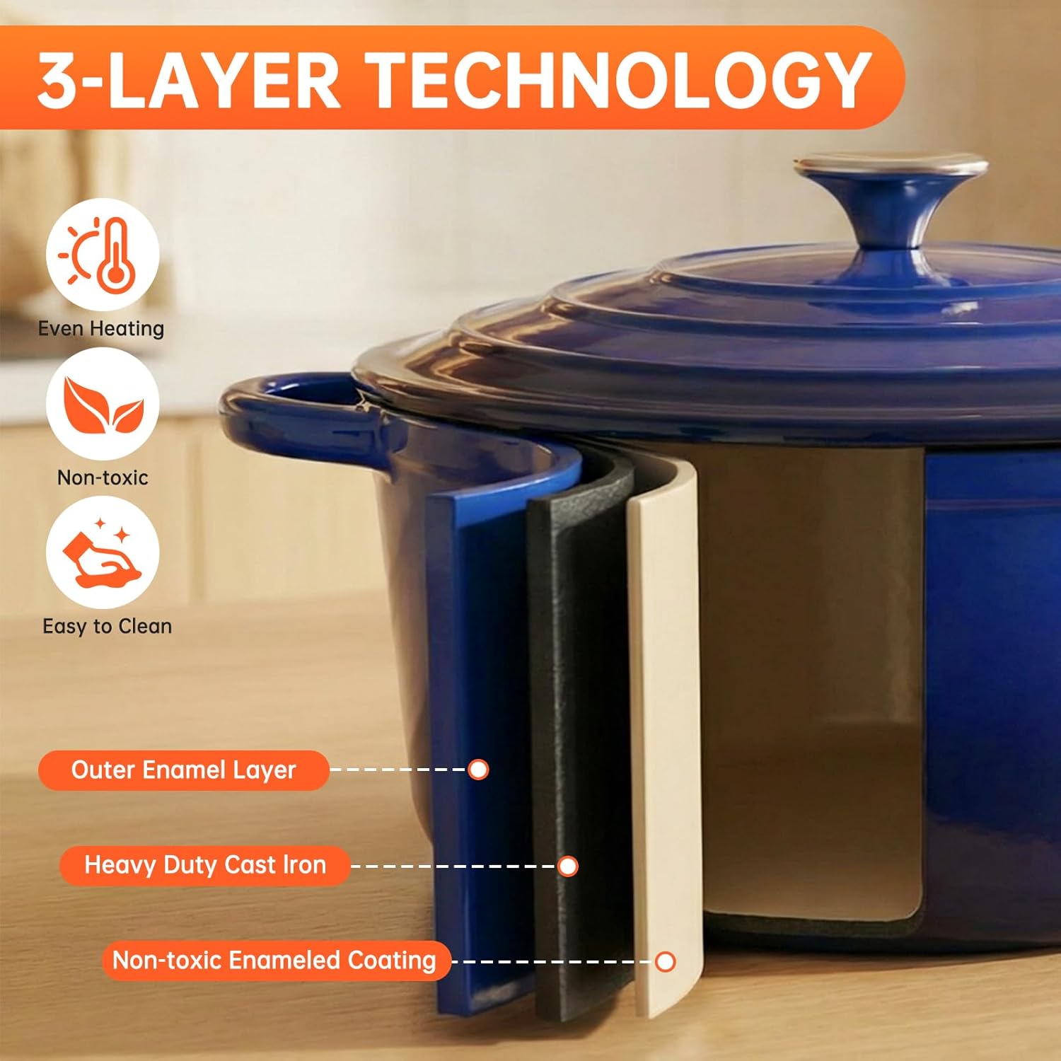 Antikleef geëmailleerde gietij - Dutch Oven Enamel recensie en prijs