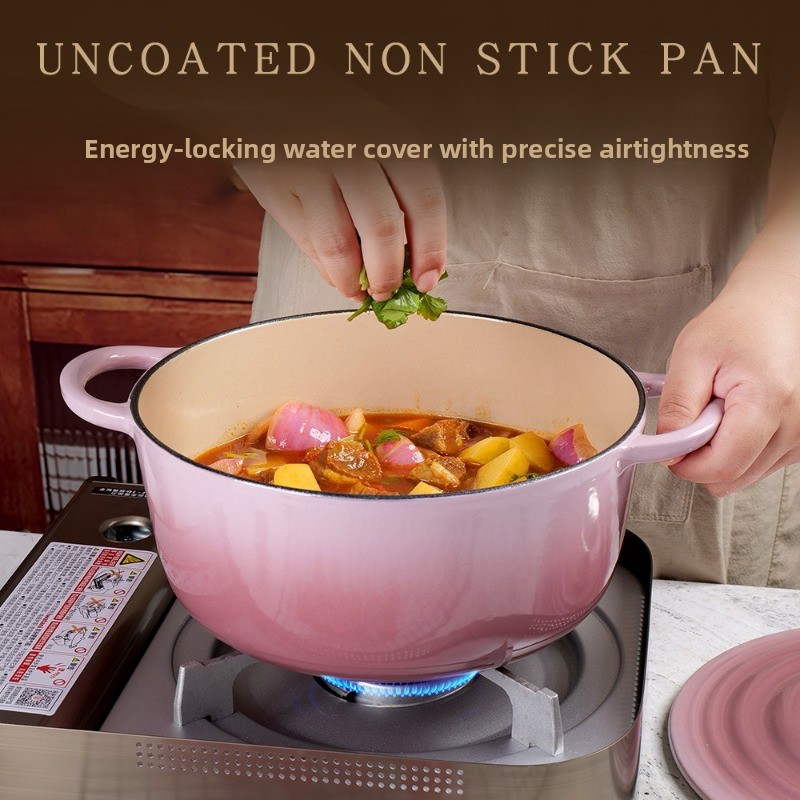 22/24/26/28cm Gegradueerde roz - Dutch Oven Enamel recensie en prijs